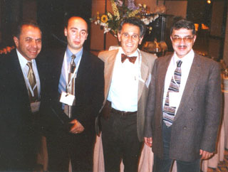 (L to R) Kachik Gasparyan, Ph. D., Arman Danielyan, MD, Louis M. Najarian, MD, Maruke Yeghiyan, MD Ph.D., at American Academy Child and Adolescent Psychiatry meetings