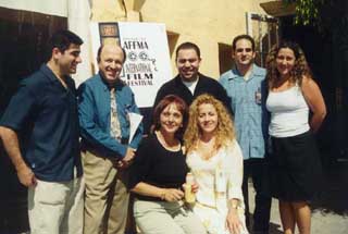 Some AFFMA organizers taking a break, l. to r.: Andrew Simonian, Zaven Khatchaturian, Edwin Avaness, Sylvia Minassian (chair), Stella Derrostomian, Armen Titizian, Elizabeth Tohikian.